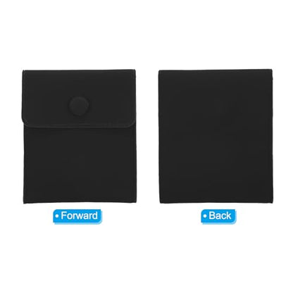 PATIKIL 12 Pack Jewelry Pouches with Snap Button Velvet Jewelry Pouches - color: Black, size: 10x8.5cm