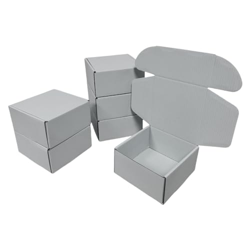 20 Pack 9.8x9.8x4 in Gray Shipping Boxes - color: Gray, size: 9.8x9.8x4 in