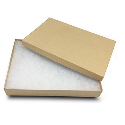TheDisplayGuys 25 Cardboard Gift Jewelry Boxes w/Paddings #53-5.4x3.9x1 - color: Kraft Brown