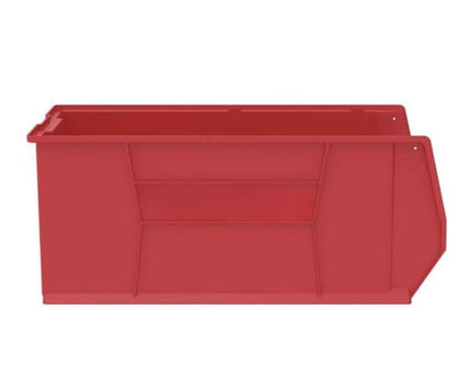 Red Stackable Storage Bin, Plastic Organizer (1-Pack) IN12107