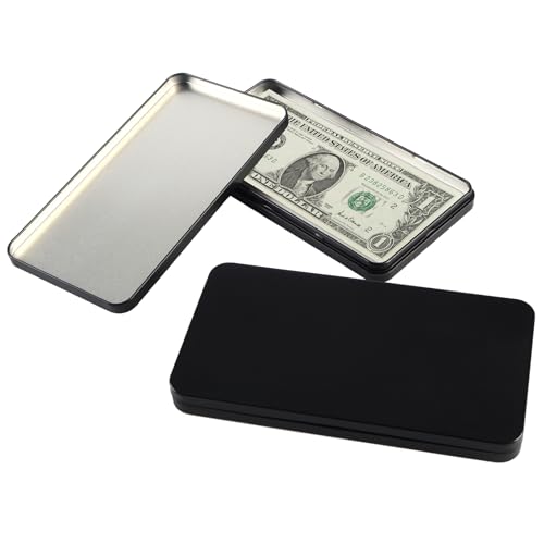 Metal Cash Box with Currency Tray, 4Pcs Black - color: Black