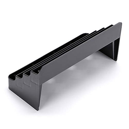 Hipiwe 2-Pack Acrylic Business Card Holder Card for Desk, 8 Pockets - color: Black