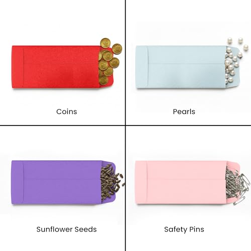 100 Pack Each Brown & Multi Small Coin & Cash Envelopes with Black Pen 130 GSM Paper Mini Envelopes with Gummed Flap, Seed Storage Envelopes, Tip envelopes, Cash, Keys, Jewelry, and Small Parts