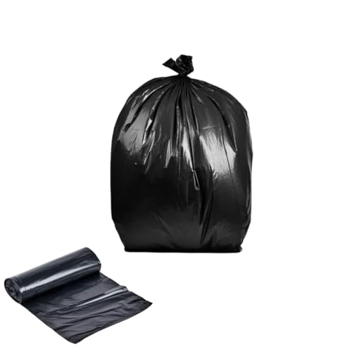 Heavy Duty Black Trash Can Liners 38" x 58" – 100 Pack – Leak Resistant Commercial Garbage Bags