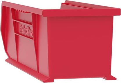 Akro-Mils 30234 AkroBins Plastic Storage Bins, 15"x5"x5", Red, 12-Pack - color: Red
