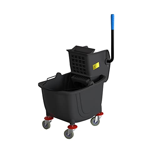 35 Qt. Black Mop Bucket & Side Press Wringer Combo - color: Black, size: 35 Qt.