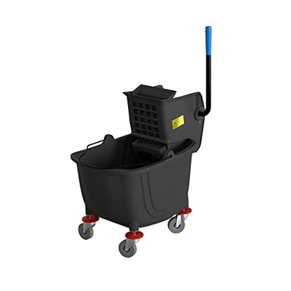 35 Qt. Black Mop Bucket & Side Press Wringer Combo - color: Black, size: 35 Qt.