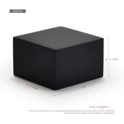 Oirlv Solid Wood Minimalism Style Jewelry Display Stand Showcase Jewelry Organizer Black Square Holder (SM05302) - color: SM05302
