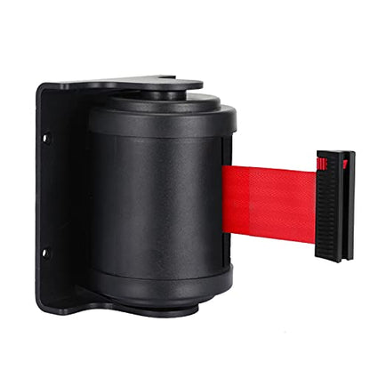 Retractable Wall Belt Barrier, Wall Mounted Crowd Control Barrier with 13 feet Retractable Belt, Braking System and 180° Roating Supported - style: 13 Feet-180° Roating