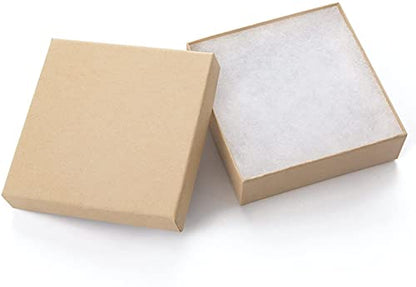 GEFTOL Jewelry Gift Boxes 20 Pack 3.5x3.5x1 Inch Cardboard Jewelry Boxes,Small Gift Boxes for Jewelry Earrings Necklaces Handmade Bangles Bracelets(Brown) - color: Brown, size: 3.5x3.5x1 Inch (Pack of 20)