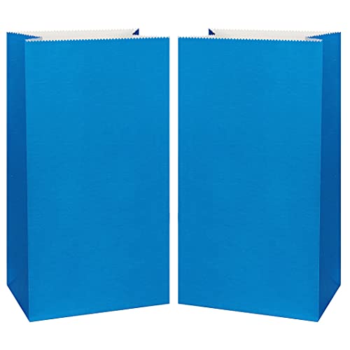 KEYYOOMY Small Royal Blue Paper Bags Goodie Bags (50 CT, 4.7x2.4x8.7 in) - color: Royal, size: 4.7x2.4x8.7 in - Small