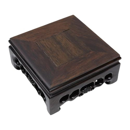 Ebony Wood Display Pedestal, 3.35 Inches Width, 1.57 Inches Height