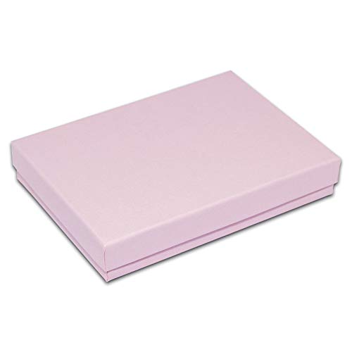TheDisplayGuys 25 Cardboard Gift Jewelry Boxes w/Paddings #53-5.4x3.9x1 - color: Baby Pink
