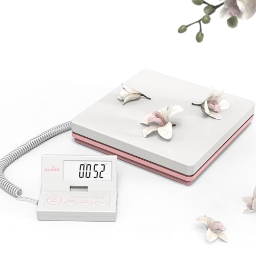 Postal Mail Scales for Shipping, 110LB(50KG) Scale for Package, Three Functions: Tare,Mode and Hold, Individual Flexible Panel,with Manual and Adapter