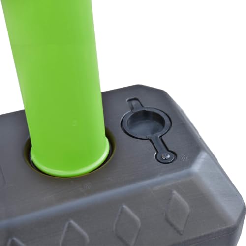 6 Pack 40" Stanchions, Chain Barriers for Crowd Control, Green - color: Green White