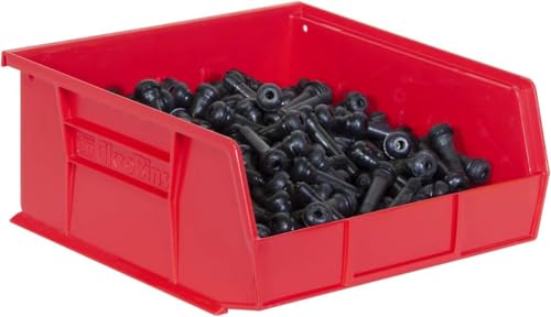 Akro-Mils 30235 AkroBins Plastic Storage Bins, 11"x11"x5", Red, 6-Pack - color: Red