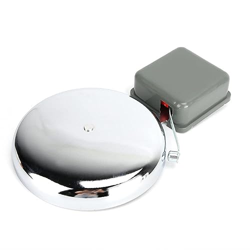 Extra Loud Doorbell 110V Electric Bell 8 Inch Alarm Bell Electric Doorbell Wired Multipurpose Signal Bells for School Industrial Shop Mall Homes