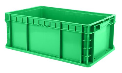 Hudson Exchange 24 x 15 x 9" (3 Pack, 10.5 Gallon) Straight Wall Handled Storage Container Tote, Green - color: Green