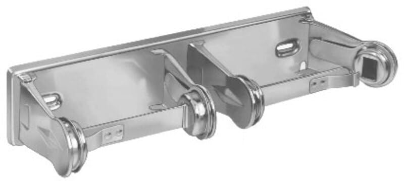 Bradley 5224 Tension Spring Control Dual Roll Toilet Paper Dispenser - color: Tension Spring Control