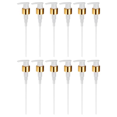 uxcell Soap Dispenser Pump Heads Gold/White 12 Pcs Pcs - color: Gold/White, size: 24/410