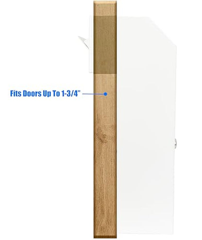Through-the-Door Mailbox with Key Lock & Rear Access - color: White, size: Large