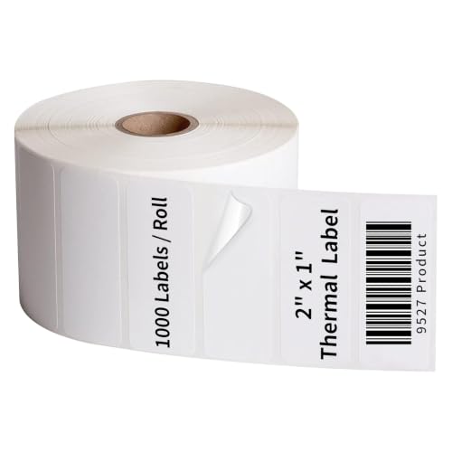 9527 Product 2" x 1" Sticker Labels Direct Thermal Labels 1000 Labels Per Roll - size: 2" x 1" | 1000 Labels