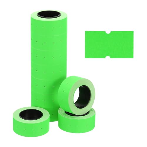 PATIKIL Pricing Labels Price Gun Labels Self-Adhesive 10 Rolls 5000pcs - color: Green