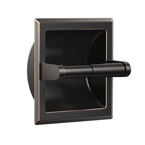 FORIOUS Recessed Toilet Paper Holder for Mega Rolls, Oil Rubbed Bronze - color: Oil Rubbed Bronze