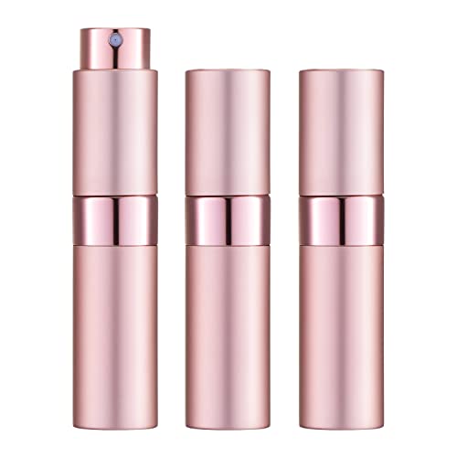 LISAPACK 8ml Travel Perfume Bottle Refillable, 3 PCS Cologne Atomizer Spray - color: 3 Pink