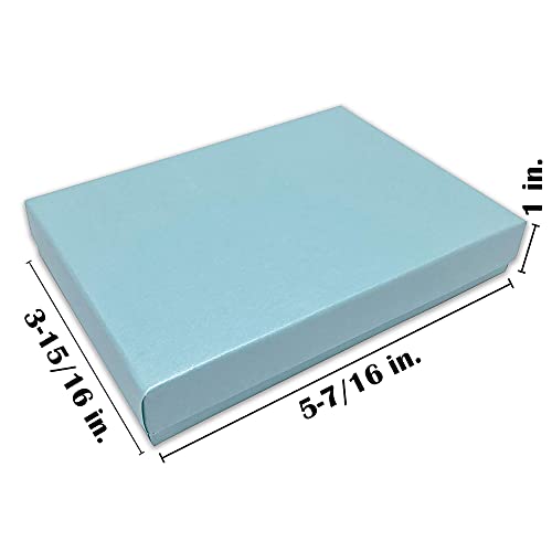 TheDisplayGuys 25 Cardboard Gift Jewelry Boxes w/Paddings #53-5.4x3.9x1 - color: Turquoise