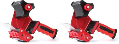 QILIMA Packing Tape Dispenser Gun 2" Light Seal Packing for Use Tape Dispenser Gun for Shipping, Moving, Carton and Box Sealing-Red (Pack of 2) - size: 2 inch (Pack of 2)
