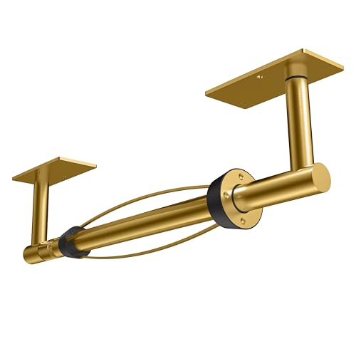 RUACQ Paper Towel Holder Under Cabinet, One Hand Tearing, Brushed Gold - color: Brushed Gold, size: One Hand Tear - Rectangle