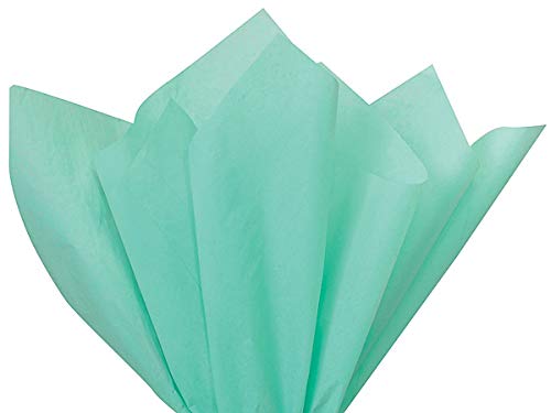 Aqua Blue Tissue Paper Squares, Bulk 10 Sheets, Premium Gift Wrap and Art Supplies for Birthdays, Holidays, or Presents by Feronia packaging, Large 15 Inch x 20 Inch Made in USA - color: AquaBlue