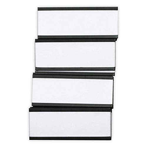 SmartSign Magnetic 'C' Channel Label Holders for Metal Racks and Shelves | 0.75" x 2" Pack of 25 - size: 0.75" x 2"