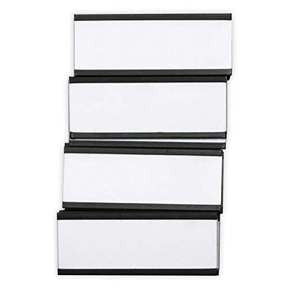 SmartSign Magnetic 'C' Channel Label Holders for Metal Racks and Shelves | 0.75" x 2" Pack of 25 - size: 0.75" x 2"
