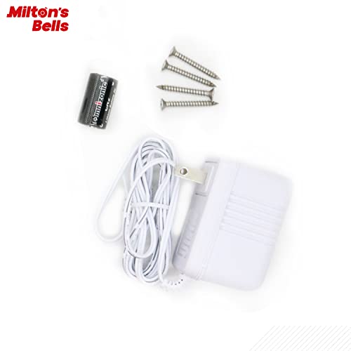 Milton's Bells MB WDCLK Wireless Warehouse Door Chime & Strobe Light Kit, 2500 Ft Range, 12 Chime Tones, Adjustable Volume, Visual & Audible Alerts for Warehouses, Will-Call Counters & Offices