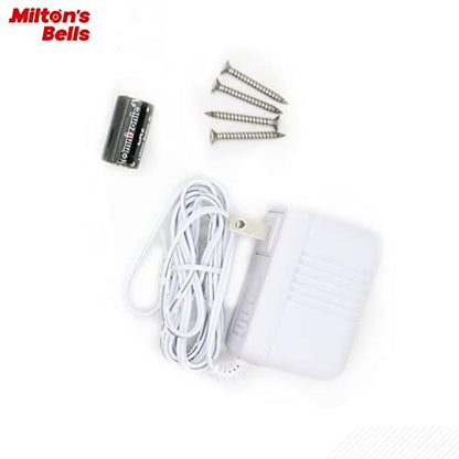 Milton's Bells MB WDCLK Wireless Warehouse Door Chime & Strobe Light Kit, 2500 Ft Range, 12 Chime Tones, Adjustable Volume, Visual & Audible Alerts for Warehouses, Will-Call Counters & Offices