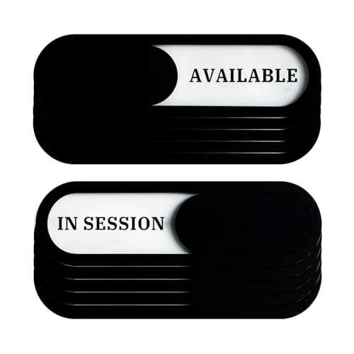 In Session/Available Slider Sign 10Pack, Acrylic, Black - color: In Session/Available, size: 10 PCS