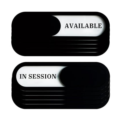 In Session/Available Slider Sign 10Pack, Acrylic, Black - color: In Session/Available, size: 10 PCS