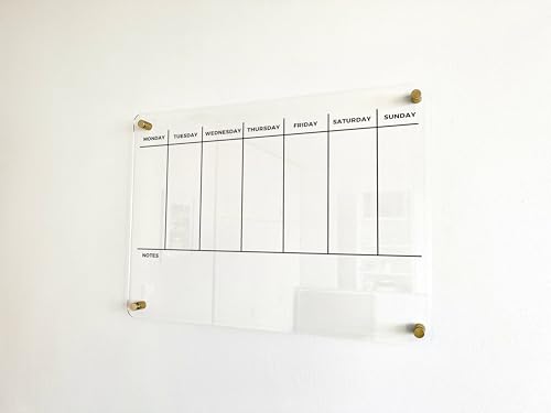 WEEKLY PLANNER Acrylic Wall Personalized Calendar 2026 Personalized Dry Erase Board Wall Calendar Weekly Calendar Housewarming Gift