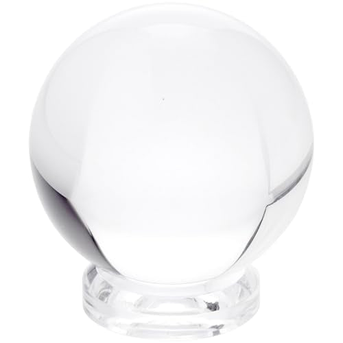 Plymor 2" W x 2" D Clear Round Egg/Sphere Base (1.1875" Hole) (2 Pack) - size: 2" x 2" x 0.5"