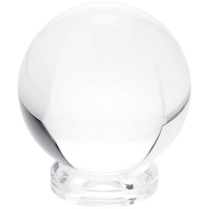 Plymor 2" W x 2" D Clear Round Egg/Sphere Base (1.1875" Hole) (2 Pack) - size: 2" x 2" x 0.5"