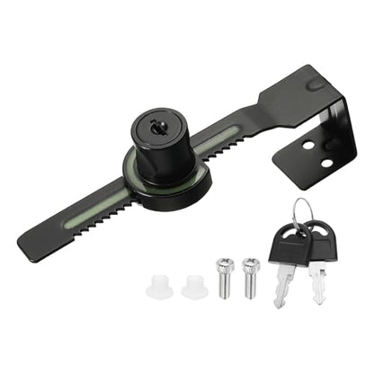 1.3" Luminous Sliding Glass Door Ratchet Lock Fit 0.79-1.18" Black - color: Black, size: 1.3"