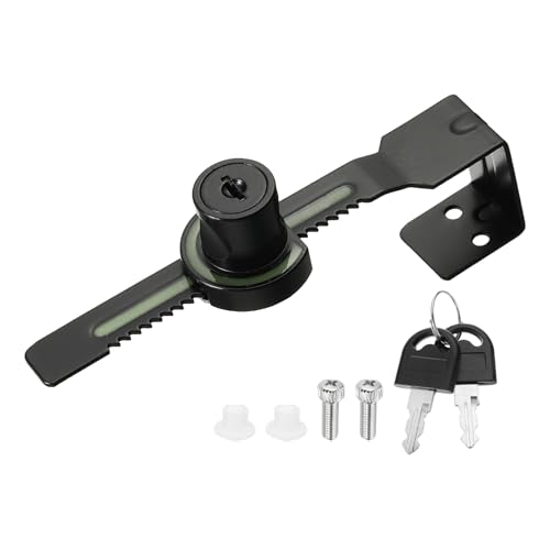 1.3" Luminous Sliding Glass Door Ratchet Lock Fit 0.79-1.18" Black - color: Black, size: 1.3"