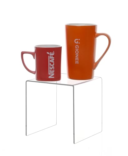 Jusalpha® 8 PC 6'' Clear Acrylic Risers, Retail Display Risers Shelf - size: 6x6x6 Inches