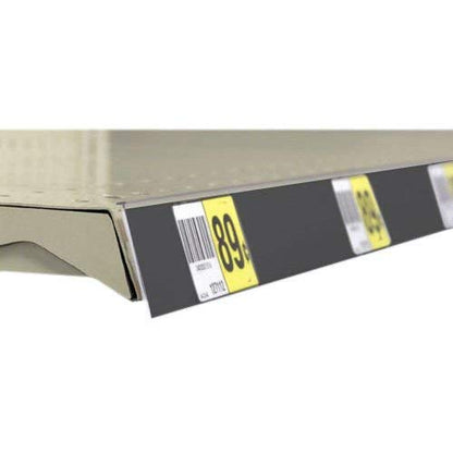 Adhesive Ticket Channel, Gondola & Wood Shelf Stick on Data Label Strip UPC Holder, Black, 20 Pack - size: 20 Pack, style: Black