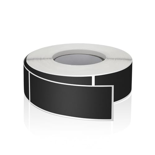 Black Rectangle Labels 3" x 1" Color Coding Stickers Roll 500 Pcs - color: Black