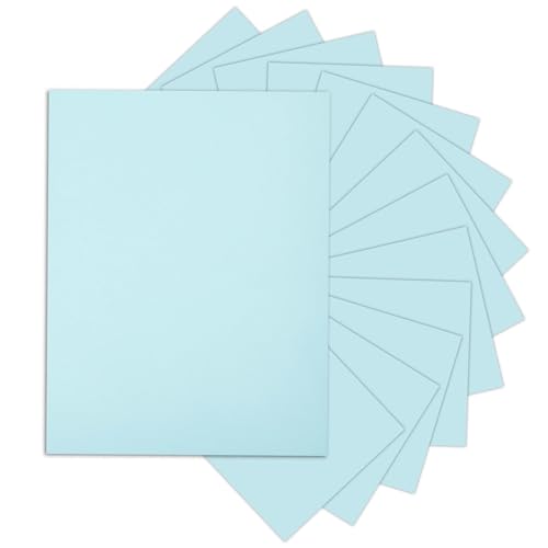 Goefun 80lb 24 Sheets Light Blue Cardstock 8.5 x 11 Pastel Paper - color: blue, size: 8.5x11