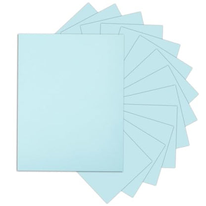 Goefun 80lb 24 Sheets Light Blue Cardstock 8.5 x 11 Pastel Paper - color: blue, size: 8.5x11