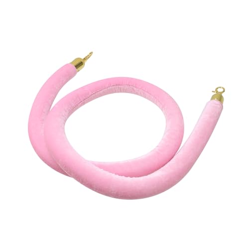 Oedema 4 PCS Velvet Stanchion Rope 5 Feet, Pink - color: Pink